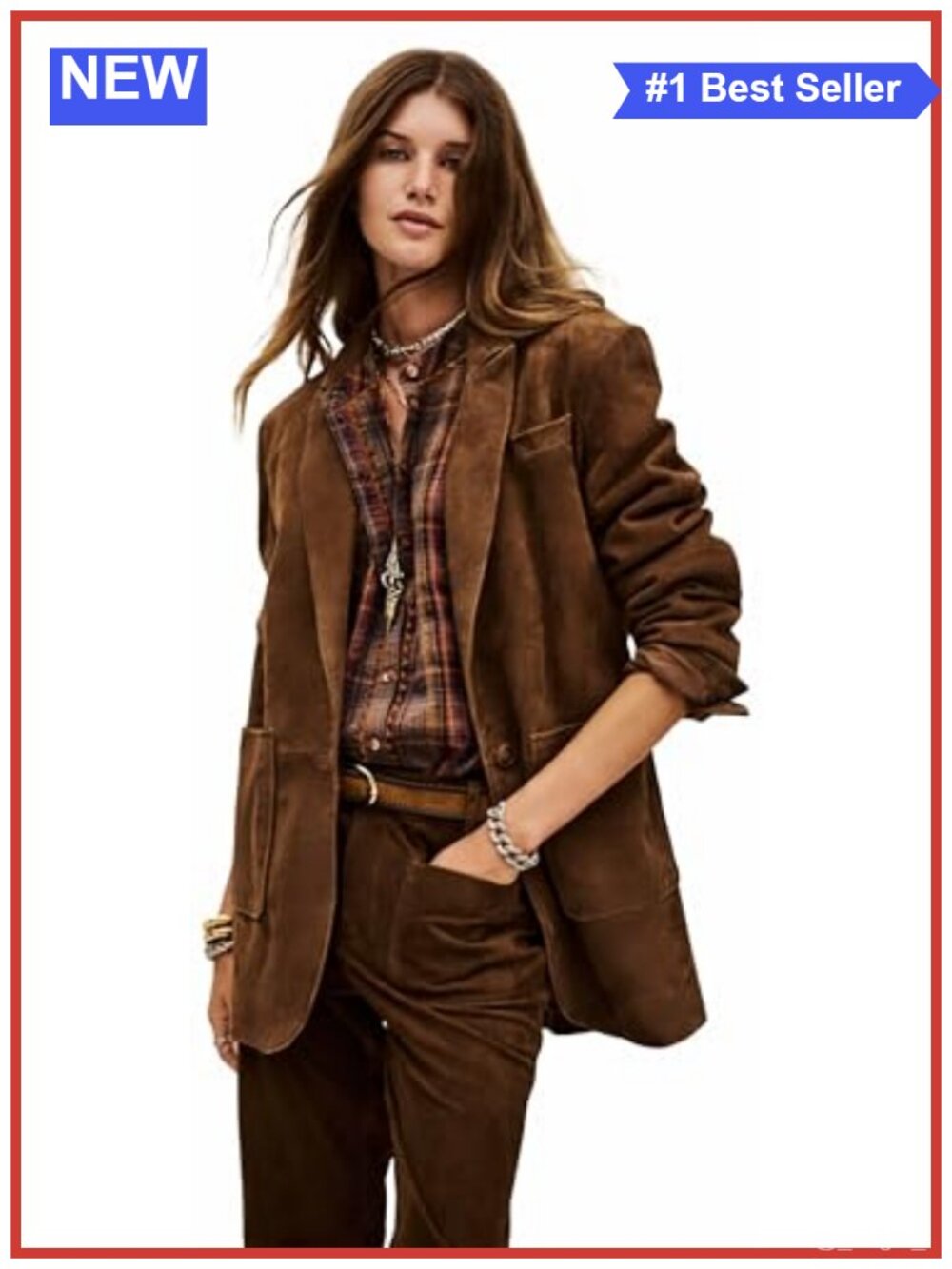 Mosty LWG Goat Suede Leather Blazer Jacket Button Notch